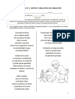 EVALUACIÓN 1 - 7mo - LENGUAJE - MITOS DE CREACIÓN