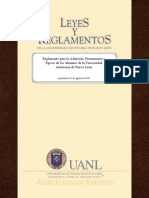 Reglamento para Admisión, Permanencia y Egreso de Los Alumnos de La UANL