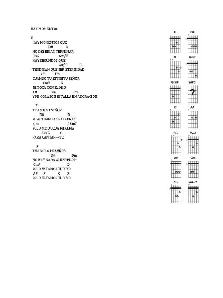 HAY MOMENTOS Acordes | PDF