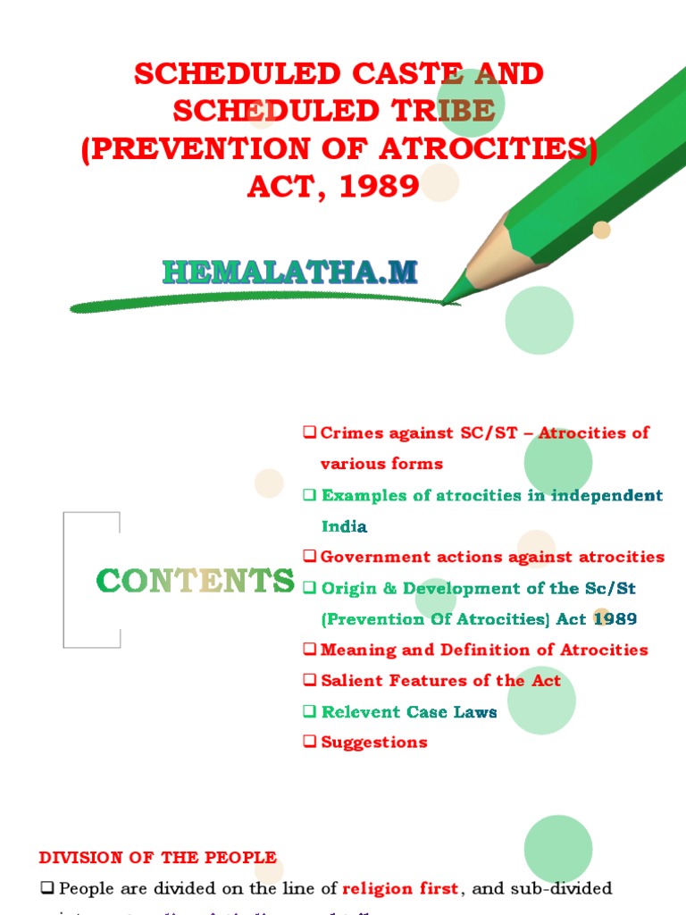 Sc St Act Pdf