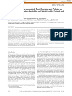 The Impact of Pharmaceutical Cost Containment Policies On The Range of Medicines Available and Subsidized in Finland and New Zealand