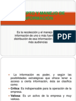 7. CONCEPTO Y MANEJO DE INFORMACIÓN