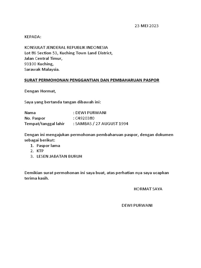 Surat konsulat personal pdf