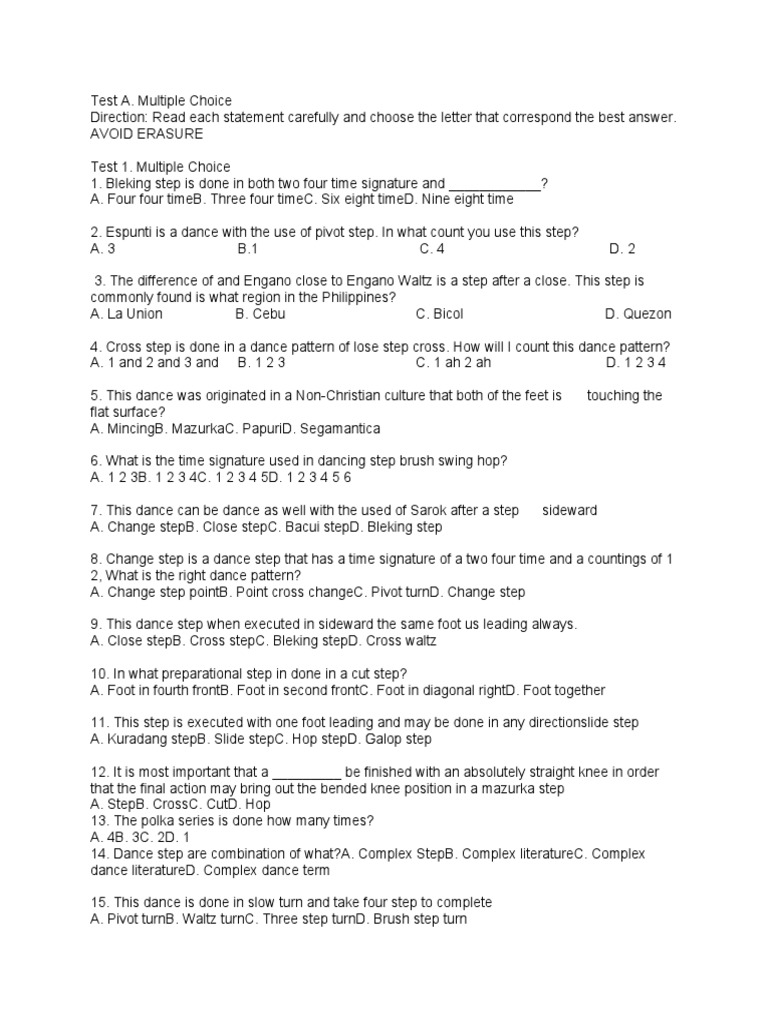 Pe 12 Test 1 | PDF | Language Arts & Discipline