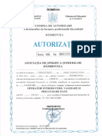 Autorizatie Calificare 2020 Operator Introducere, Validare Si Prelucrare Date