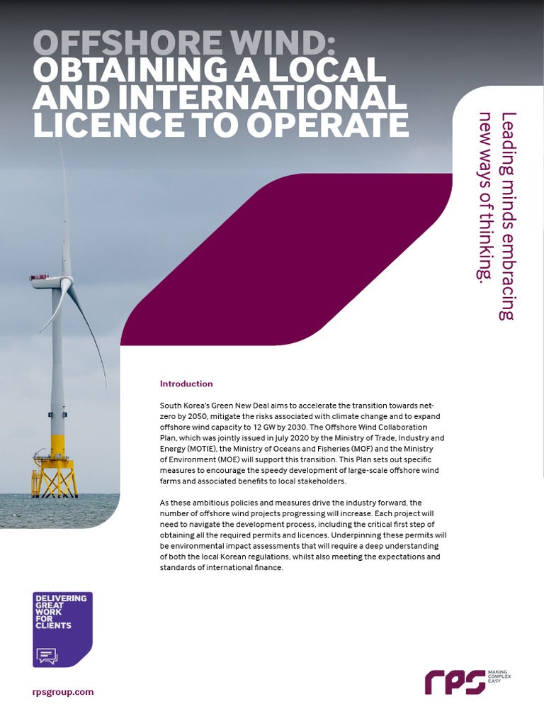 C7 offshore wind obtaining a local and international liecence to