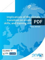 Implications of The Climate Transition On Employment, Skills, and Training in Belgium (2023)