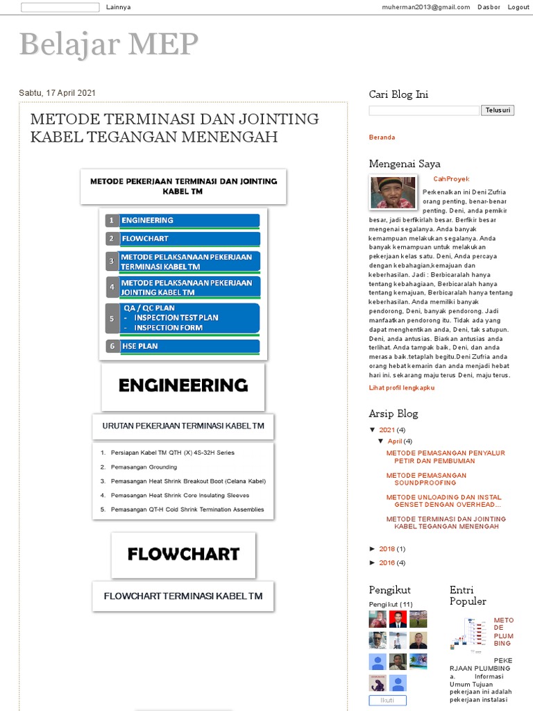Belajar Mep - Metode Terminasi Dan Jointing Kabel Tegangan Menengah | PDF