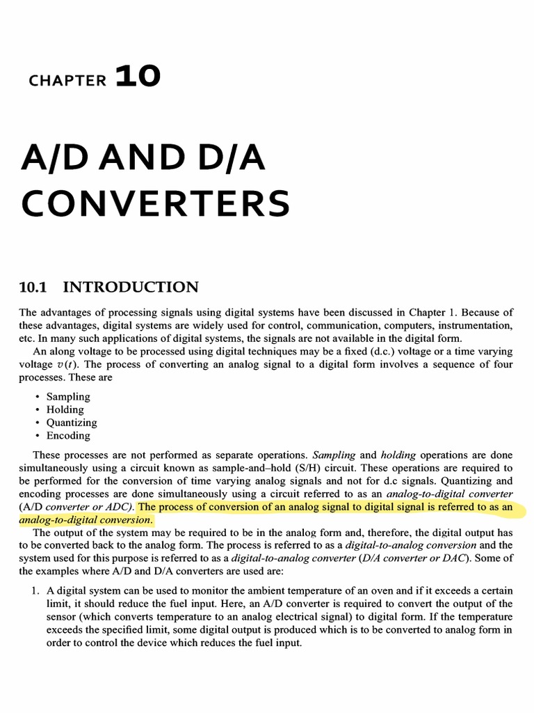 A To D and D To A Converters PDF