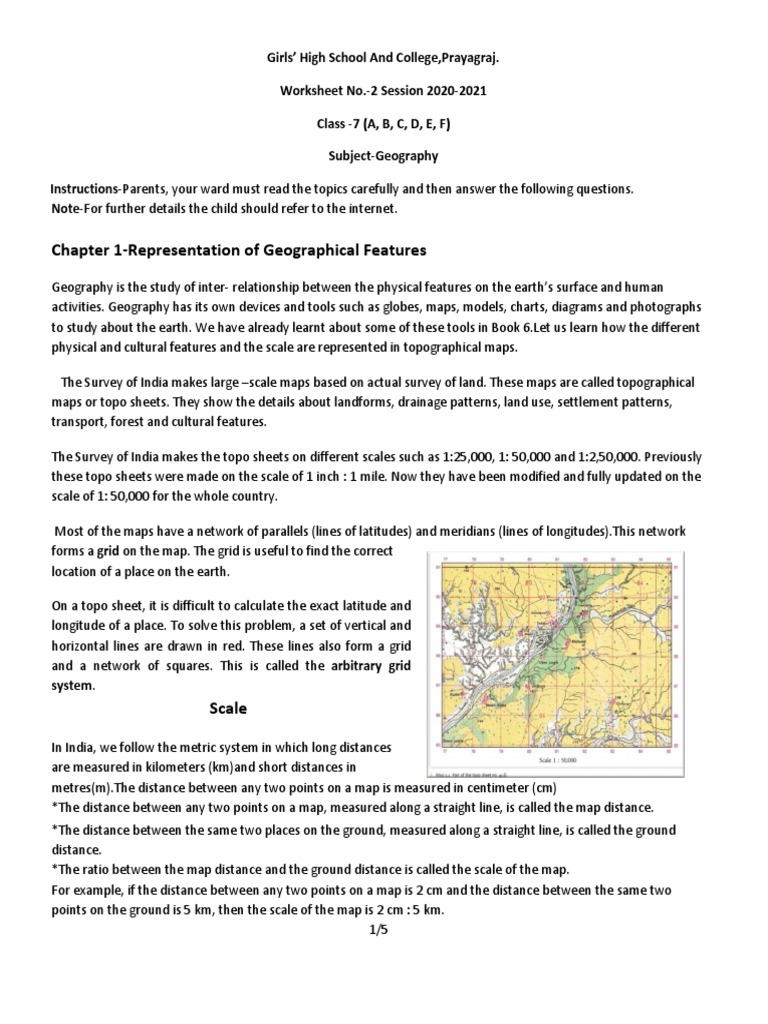 Class 7 Geography Work Sheet 2 | PDF
