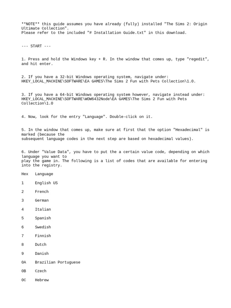 Change Language in Sims 2 Guide | PDF | Games & Activities | Computers