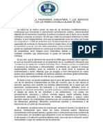 Importancia de La Fisioterapia Comunitaria y Los Servicios Sanitarios Dentro de Los Paises Con Mala Calidad de Vida