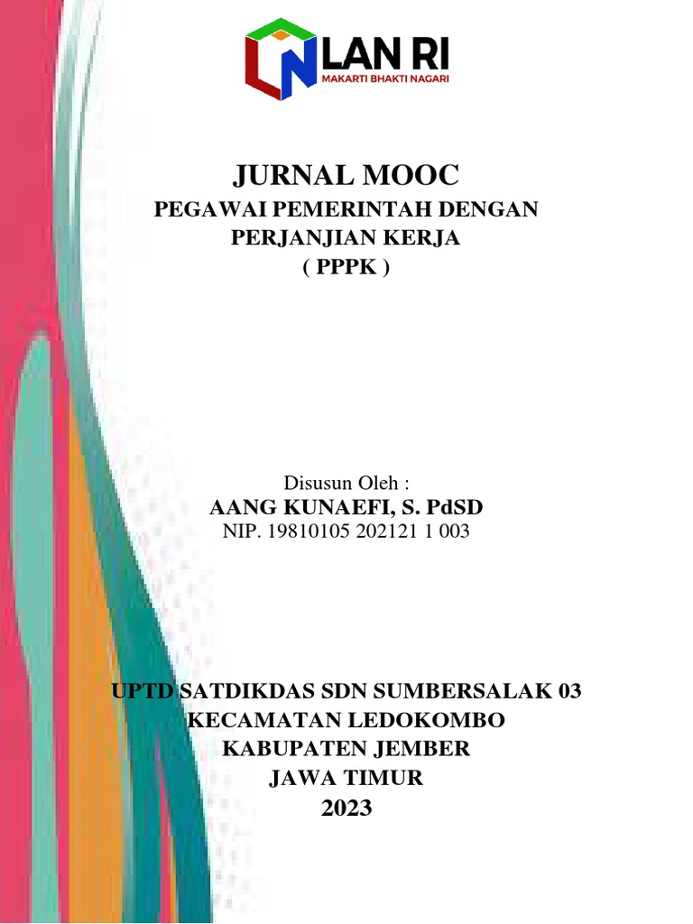 Jurnal mooc pppk aang kunaefi 198101052021211003 pdf