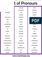 List of Pronouns PDF