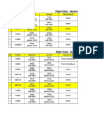 Schedule For Flight (CTC)