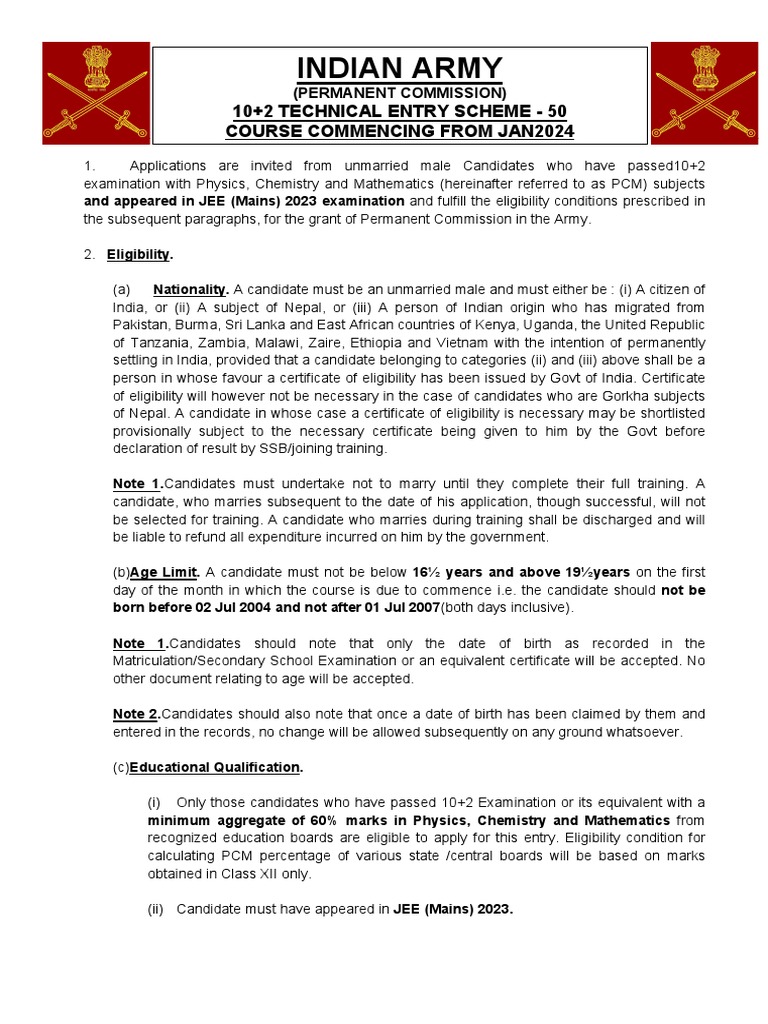 Notification of 10 2 Tes 50 Course | PDF | United States Military 