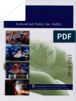 Delhi Industrial Policy 2010-2021