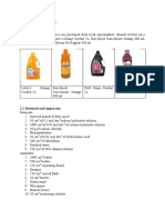 Chemistry Coursework - Chapter 2.0 Methodology