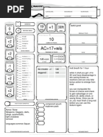 Tortle Character Sheet