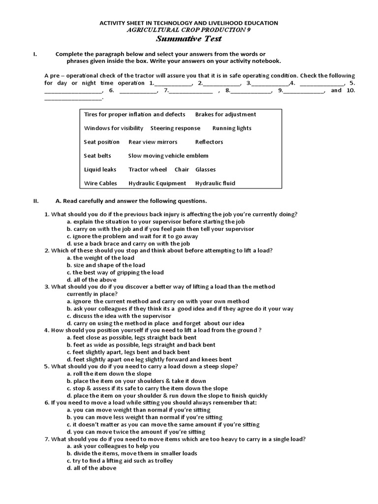 Activity Sheet in Technology and Livelihood Education | PDF | Marketing ...