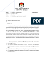 Surat Apel Kesiapan Pantarlih