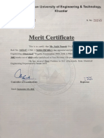 Merit Certificate