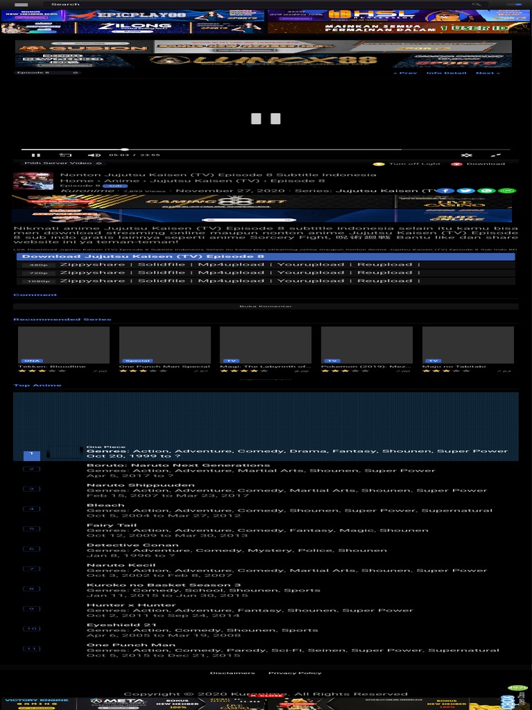 Nonton Jujutsu Kaisen (TV) Episode 8 Subtitle Indonesia - Kuronime