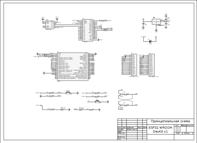 Esp32 Wroom Wifi Devkit v1 Schematic | PDF