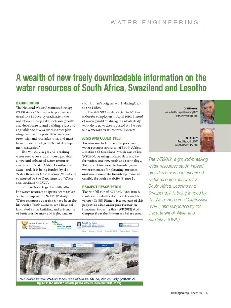 WR2012: Enhancing Water Resource Management | PDF | Water | Environment