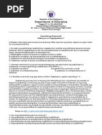 Pre Test in Esp 7 | PDF