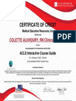 Certificate of Credit: COLETTE ALKHOURY, RN Clinical Educator