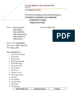 Cic-Nstp Weekly Learning Plan Report Community Based MARCH-MAY 2023