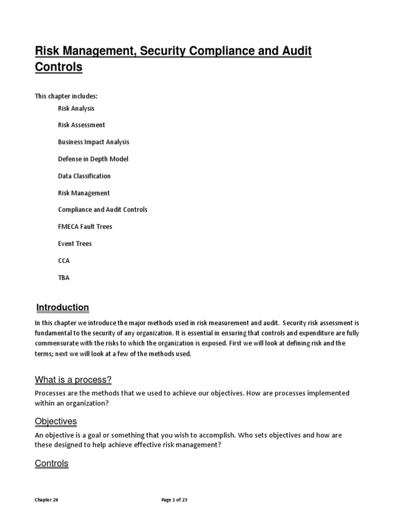 Risk Management & Security Compliance | PDF | Business