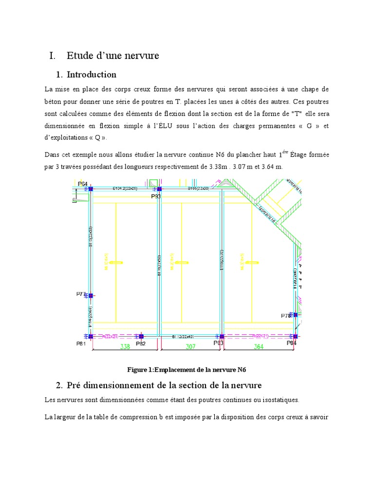 Etude D Une Nervure Pdf Flexion Matériau Calcul Des Structures