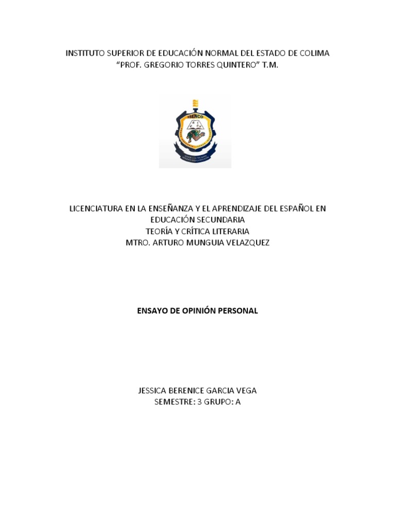 Ensayo Final PDF Enseñando Ensayos