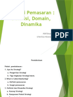 Materi Pertemuan 2 - Strategi Pemasaran Definisi Domain Dinamika