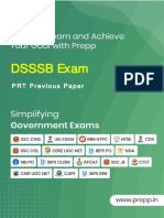 DSSSB Exam: PRT Previous Paper