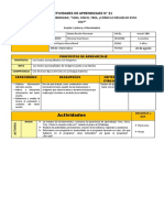 Actividad de Aprendizaje N21 - Martes 24