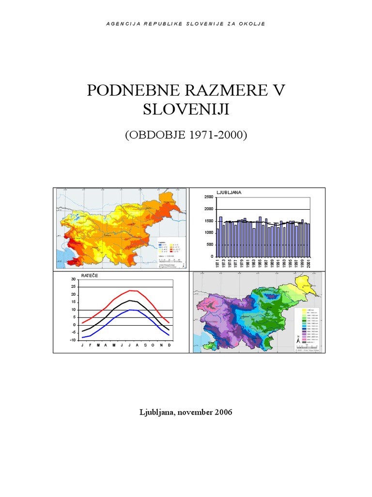 Podnebne Razmere V Sloveniji 71 00 | PDF