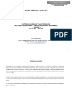 DISTRIBUCIÓN DE LAS TRANSFERENCIAS DEL FONDO DE DESARROLLO SOCIO ECONÓMICO DE CAMISEA - FOCAM - Período 2019 - Abril 2023