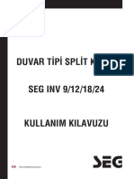 Duvar Tipi Split Klima SEG INV 9/12/18/24