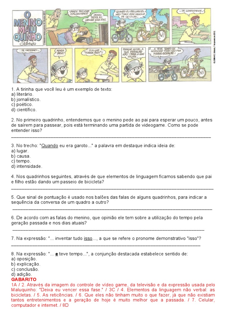 Texto Menino Maluquinho | PDF