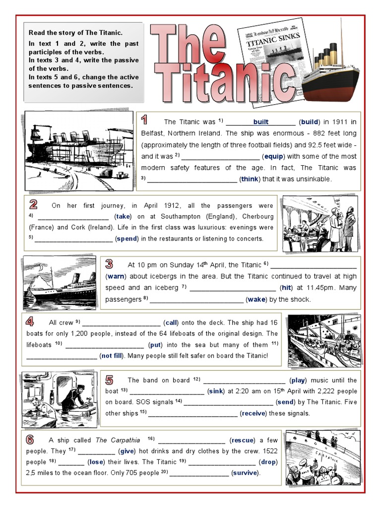 Titanic Fill in The Blanks | PDF | Shipwrecks | Ocean Liners