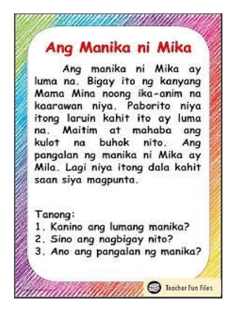 Filipino Reading | PDF