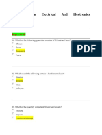 MCQs On Electrical and Electronics Measurements