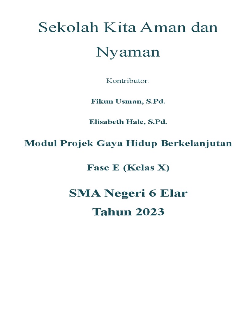Modul Gaya Hidup Berkelanjutan | PDF