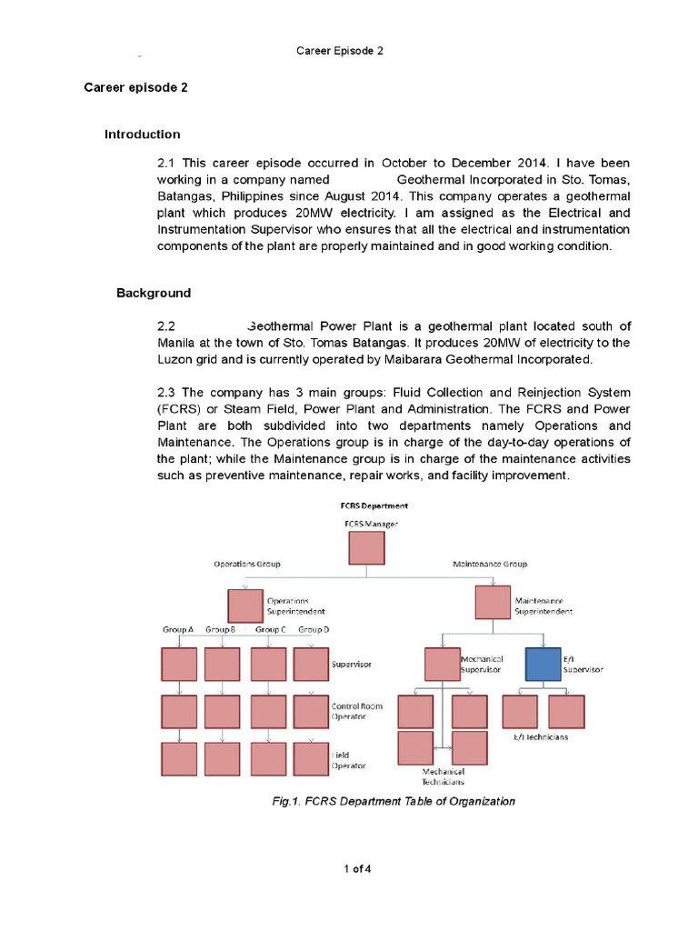 Electrical Engineer Sample 1 Career Episode | PDF | Technology ...