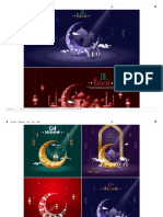 Islamic Greeting Eid Mubarak Card Design Template On Behance