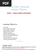 Mod 2 - Small World Networks