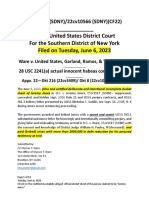 CF (22) Re Jeremy Jones' Incomplete Certified Docket Sheet